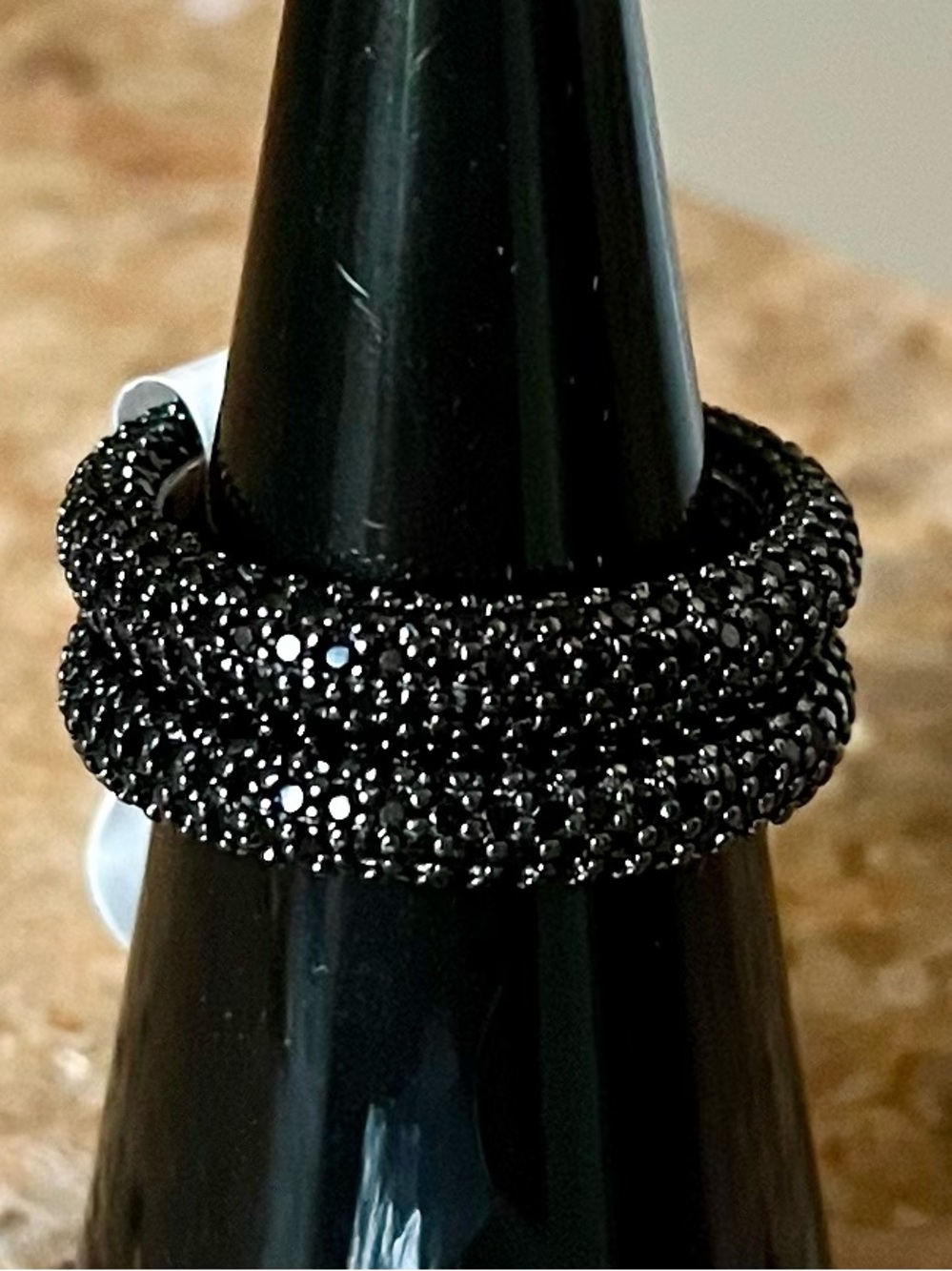 Bomb Party Untamed Graphic By Instinct Black Onyx on RG & Hematite Ring
